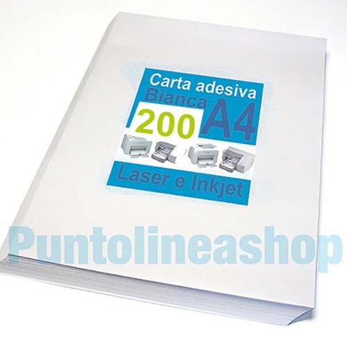 Carta adesiva bianca 200 - bianca,