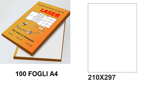 100 fogli carta adesiva - a4,
