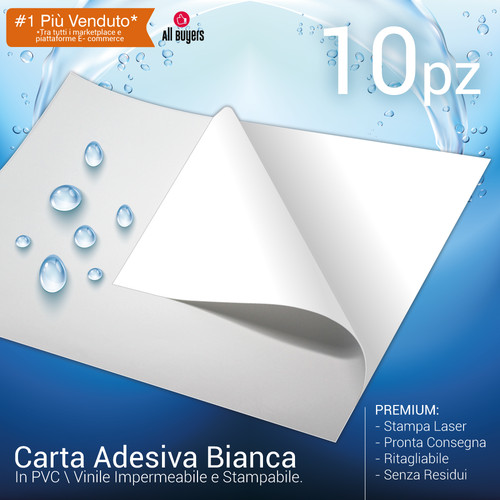Carta adesiva bianca - carta,
