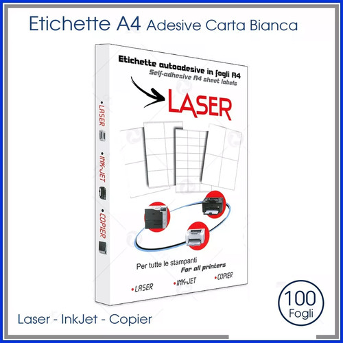 Carta adesiva etichette 105x48 - etichette,