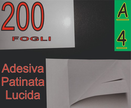 200 carta bianca - 200, adesiva